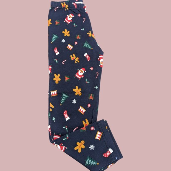 Pepco Full length Soft Cottonleggings SkinnyFit stretchy NavyBlue Chirstmas NWOT - Picture 3 of 4